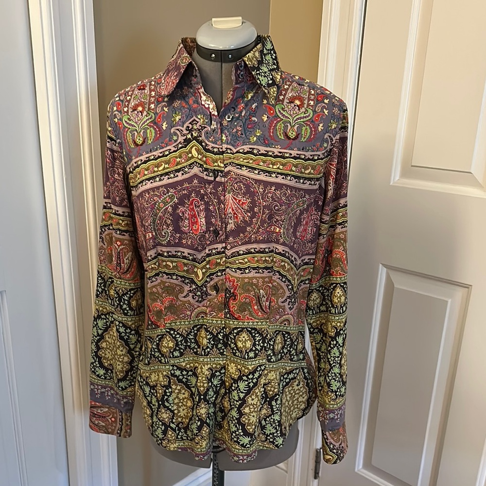 Etro Multi Colored Button Down Shirt With Paisley… - image 1
